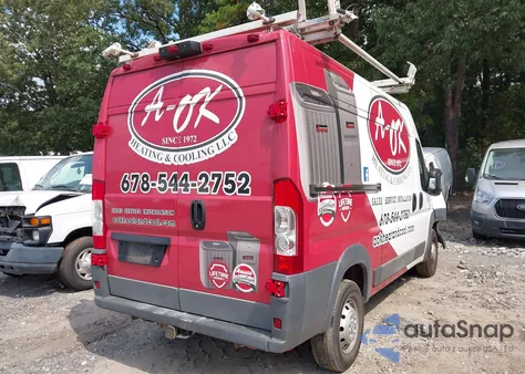 2017 Ram Promaster 1500 High Roof 136 Wb from USA, damaged, VIN 3C6TRVBG5HE501700